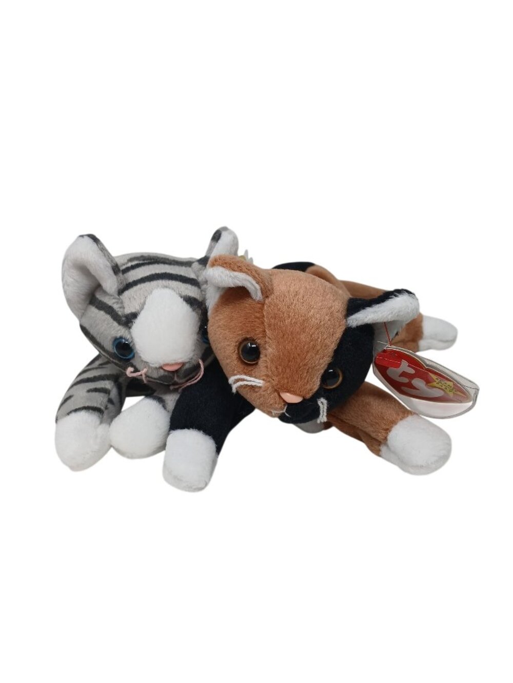 2Ty Beanie Babies Cats Kittens Chip Prance 90s Plush Stuffed Animals W/Tags #D33